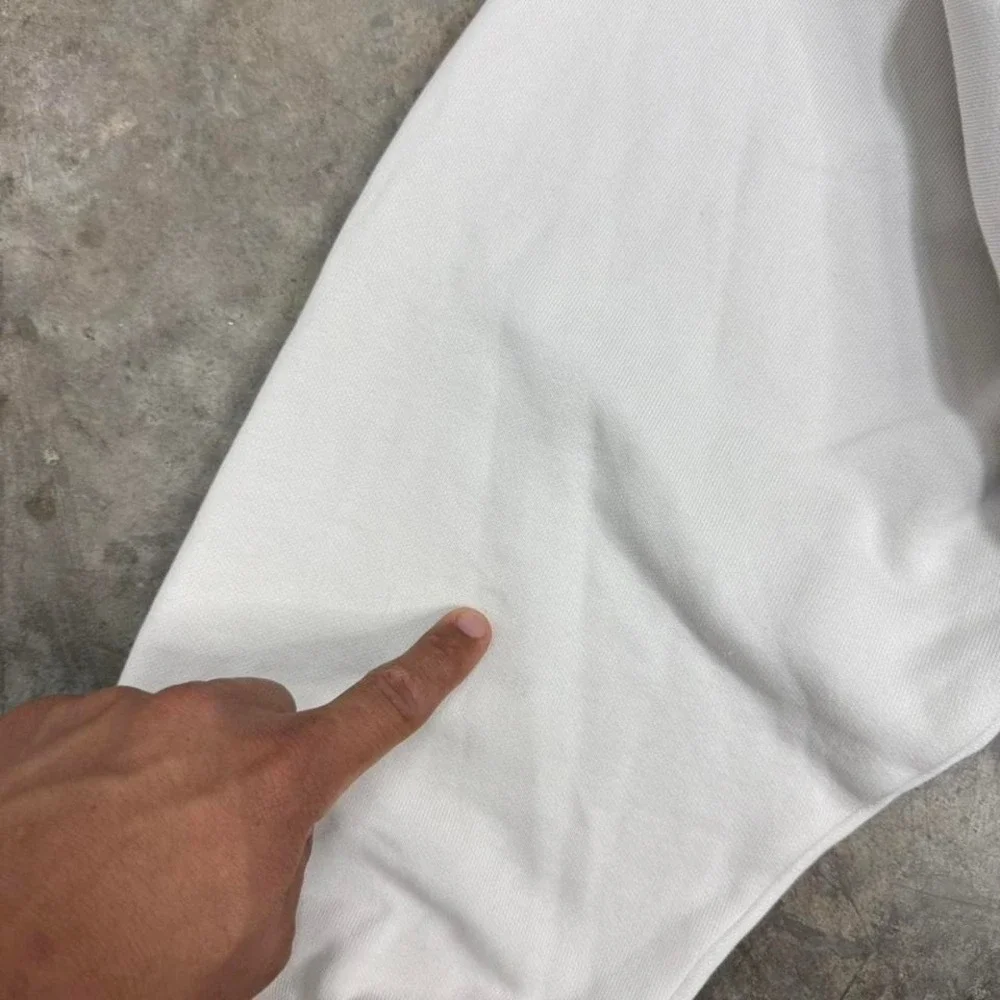 Vintage 90s Nike White‎ Hoodie with embroidered swoosh Size XL